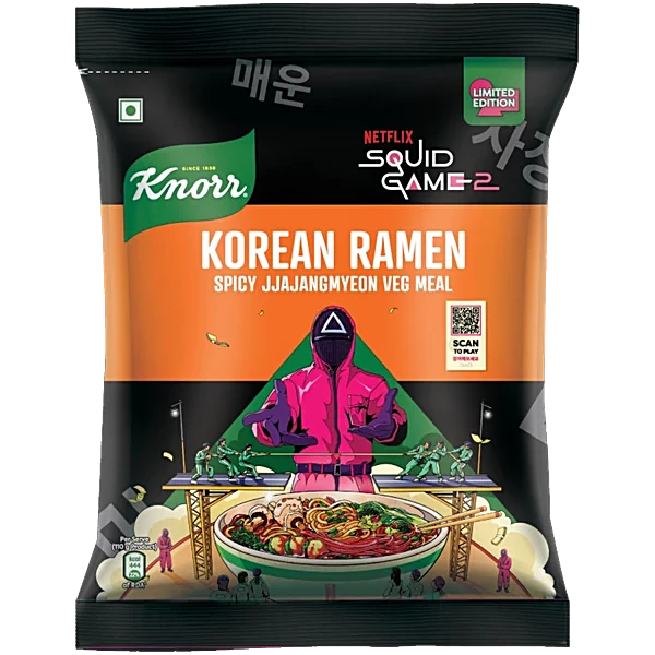 Knorr Korean Ramen Spicy Jjajangmyeon Veg Meal 110 gm